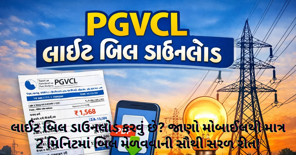 PGVCL Light Bill Download