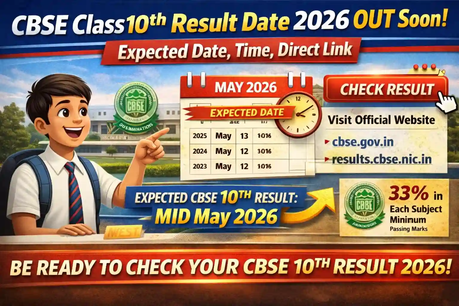 CBSE Class 10th Result Date 2026